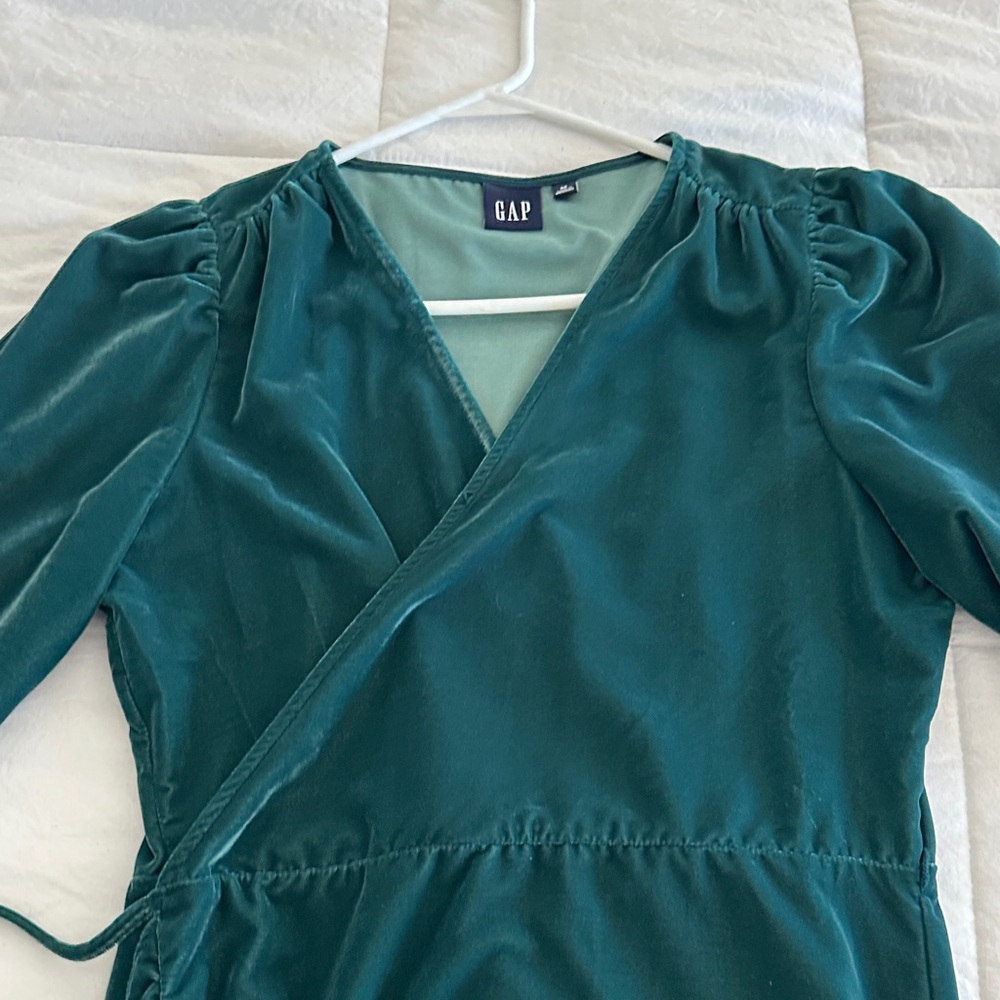 GAP Deep Teal Wrap Dress
